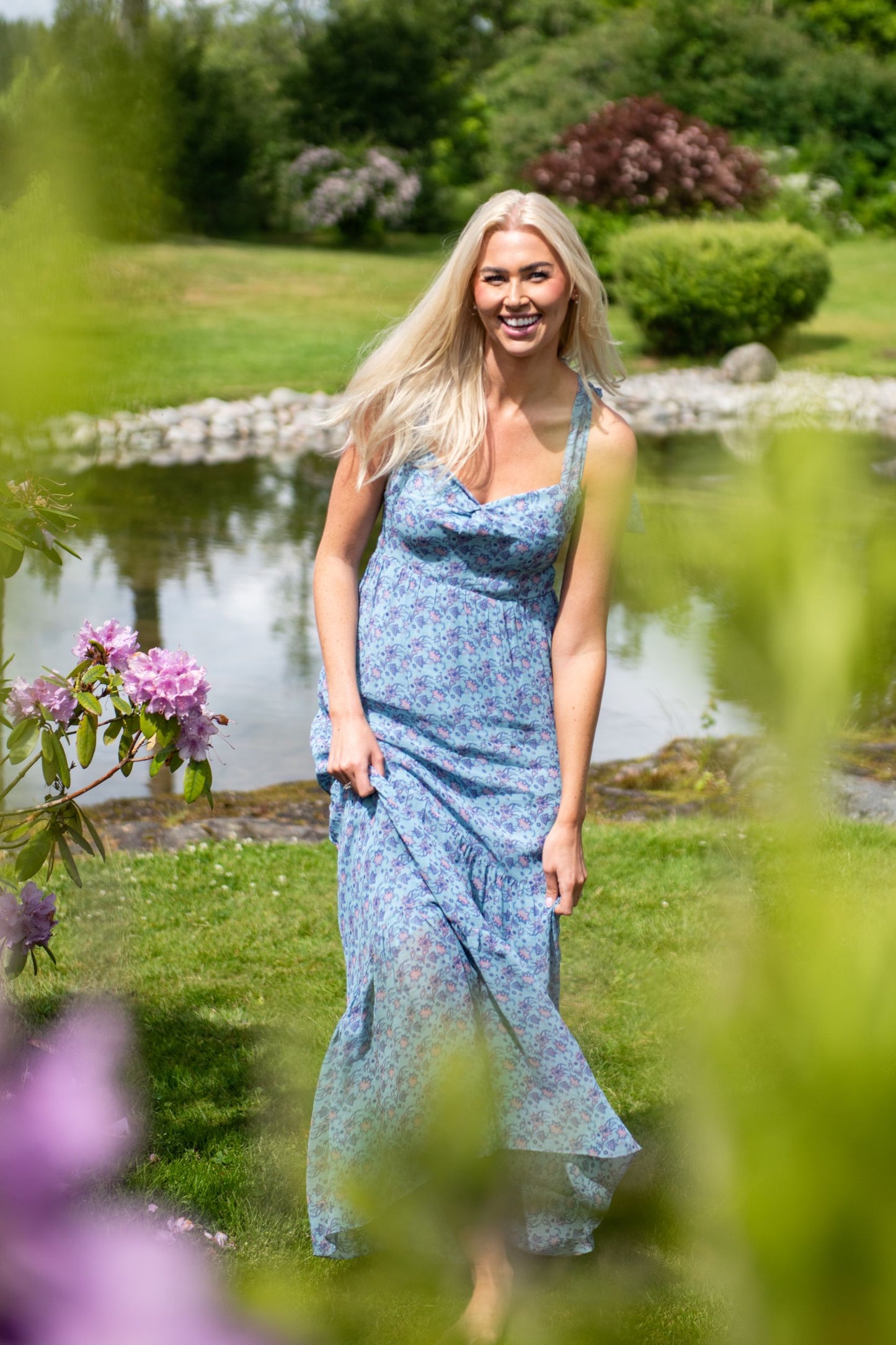 ANDREA MAXI DRESS - Blue