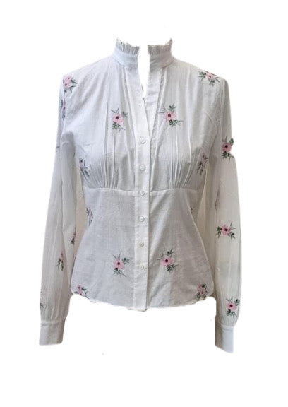 MARTHE EMBROIDERED BLOUSE - White